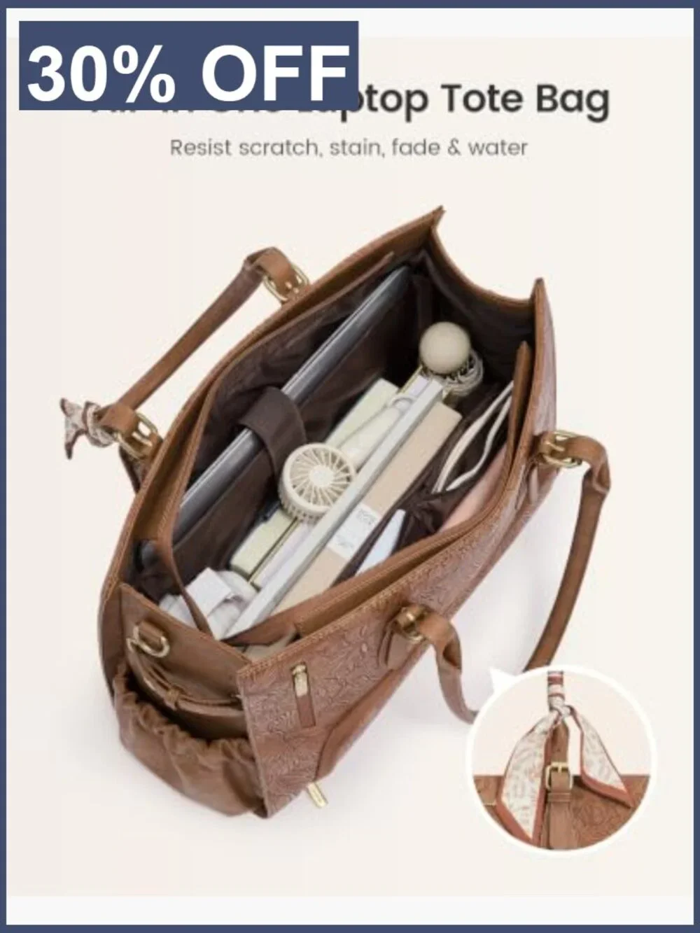 Work Tote with Lunch Compartment fits 17.3